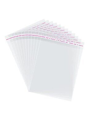 Morepack Self Sealing Cellophane Bags,5x7 Inches 200 Pcs Clear Resealable